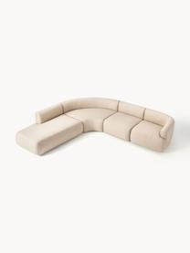 Sofá rinconera modular Sofia (4 plazas), Tapizado: 100% polipropileno Alta r, Estructura: madera de abeto, tablero , Patas: plástico El material util, Tejido beige claro, An 319 x F 298 cm, chaise longue derecha