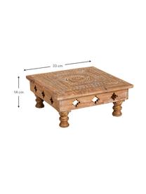 Mesa de centro de madera de mango Denise, Marrón, An 33 x Al 14 cm