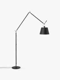 Leeslamp Tolomeo Mega, Lampenkap: textielstof, Frame: gecoat aluminium, Zwart, H 148 cm