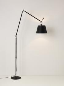 Leeslamp Tolomeo Mega, Lampenkap: textielstof, Frame: gecoat aluminium, Zwart, H 148 cm