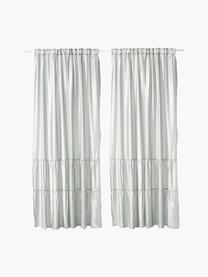 Cortinas opacas con multibanda Meaux, 2 uds., 100% poliéster, Gris claro, An 140 x L 250 cm