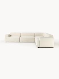 XL-Ecksofa Melva, Bezug: 100 % Polyester Der strap, Gestell: Massives Kiefern- und Fic, Webstoff Off White, B 339 x T 339 cm