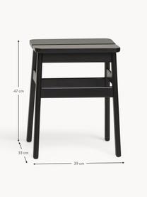 Stolička z bukového dřeva Angle, Bukové dřevo, Černá, Š 39 cm, V 47 cm