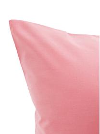 Set lenzuola in cotone rosa Lenare, Fronte e retro: rosa, 150 x 290 cm + 1 federa 50 x 80 cm