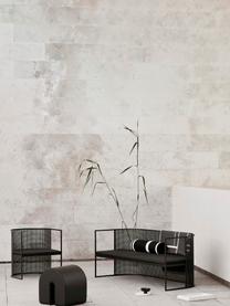 Divano lounge da giardino Bauhaus, Acciaio verniciato a polvere, Nero, Larg. 170 x Prof. 64 cm
