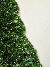 Fluwelen kussen Tree, Bekleding: fluweel (100% polyester), Wit, groen, B 30 x L 30 cm