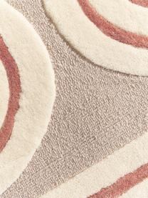 Tappeto in lana taftato a mano Arne, Retro: cotone Nel caso dei tappe, Beige, terracotta, bianco crema, Larg. 80 x Lung. 150 cm (taglia XS)