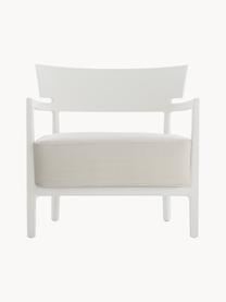 Sillón para exterior Cara, Tapizado: tejido Alta resistencia a, Estructura: policarbonato pintado, Tejido blanco Off White, blanco, An 68 x F 67 cm