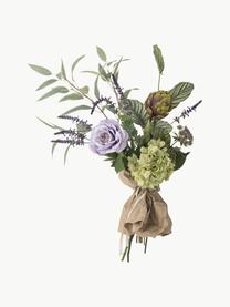 Bouquet de fleurs artificielles Whisper, Plastique, polyester, métal, Tons lilas et verts, multicolore, long. 80 cm