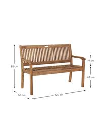 Garten-Sitzbank Noemi aus Holz, Akazienholz, geölt, Akazienholz, B 120 x H 88 cm