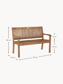 Garten-Sitzbank Noemi aus Holz, Akazienholz, geölt, Akazienholz, B 158 x H 88 cm
