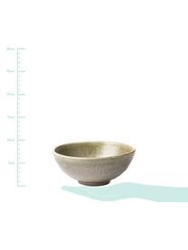 Handgemachte Schälchen Yunomi im japanischen Style, 4 Stück, Porzellan, Grün, Grau, Ø 18 x H 7 cm