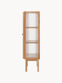 Highboard Curiosity aus Eichenholz, Eichenholz, Glas, Eichenholz, Transparent, B 71 x H 143 cm