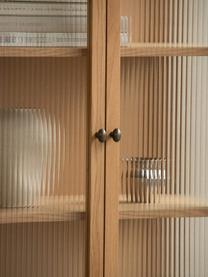 Highboard Curiosity aus Eichenholz, Eichenholz, Glas, Eichenholz, Transparent, B 71 x H 143 cm