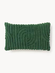 Housse de coussin en coton Bell, 100% coton, Vert foncé, larg. 30 x long. 50 cm