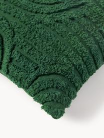 Funda de cojín de algodón Bell, 100% algodón, Verde oscuro, An 30 x L 50 cm