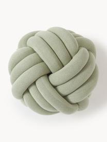 Knoten-Kissen Twist, Salbeigrün, Ø 30 cm