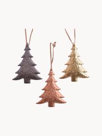Set 6 ciondoli albero di Natale Pines, alt. 10 cm, 6 pz, Grigio, ramato, dorato, Larg. 8 x Alt. 10 cm