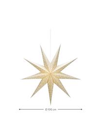 Lámpara estrella Solvalla, Cable: plástico, Dorado, Ø 100 x F 28 cm