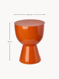 Mesa auxiliar Tam Tam, Plástico lacado, Naranja, Ø 36 x Al 46 cm