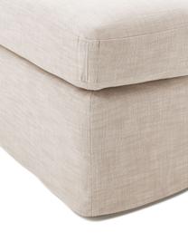 Sofa-Hocker Russell mit abnehmbaren Bezügen, Bezug: 100% Baumwolle Der strapa, Gestell: Massives Kiefernholz FSC-, Füße: Kunststoff, Webstoff Beige, B 103 x T 103 cm