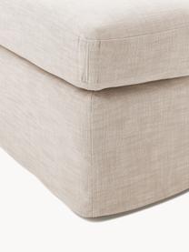 Sofa-Hocker Russell mit abnehmbaren Bezügen, Bezug: 100% Baumwolle Der strapa, Gestell: Massives Kiefernholz, Spe, Webstoff Beige, B 103 x T 103 cm