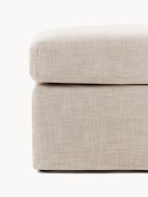 Sofa-Hocker Russell mit abnehmbaren Bezügen, Bezug: 100% Baumwolle Der strapa, Gestell: Massives Kiefernholz, Spe, Füße: Kunststoff Dieses Produkt, Webstoff Beige, B 103 x T 103 cm