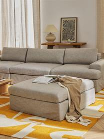 Sofa-Hocker Russell mit abnehmbaren Bezügen, Bezug: 100% Baumwolle Der strapa, Gestell: Massives Kiefernholz, Spe, Füße: Kunststoff Dieses Produkt, Webstoff Beige, B 103 x T 103 cm