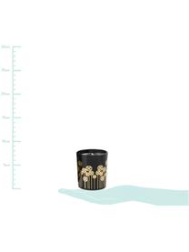 Velas perfumadas Pamakkule (azucena, rosa y azahar), 3 uds., Recipiente: vidrio, Negro, dorado, Ø 6 x Al 7 cm