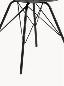 Krzesło z tworzywa sztucznego Eris, 2 szt., Tapicerka: sztuczna skóra (poliureta, Stelaż: metal malowany proszkowo, Czarna sztuczna skóra, S 49 x G 54 cm
