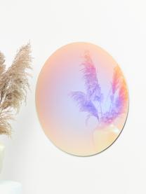 Irisierender Design-Wandspiegel Ruby, Rückseite: Mitteldichte Holzfaserpla, Spiegelfläche: Gehärtetes Spiegelglas, Irisierend, Ø 72 cm