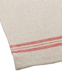 Theedoeken Landhaus, 2 stuks, Beige, rood, B 47 x L 70 cm