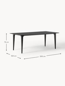 Mesa de comedor de madera de mango Archie, tamaños diferentes, Madera de mango maciza pintada

Este producto está hecho de madera de origen sostenible y con certificación FSC®., Madera de mango pintada de negro, An 180 x F 90 cm