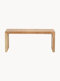 Banc en bois de teck Rib, Bois de teck, poli, Teck, larg. 104 x haut. 43 cm