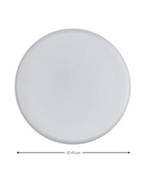 Großes Tablett Arla, Metall, beschichtet, Weiß, Ø 40 cm