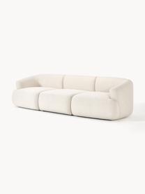 Modulares Sofa Sofia (3-Sitzer), Bezug: 100 % Polypropylen Der ho, Gestell: Fichtenholz, Spanplatte, , Füße: Kunststoff Dieses Produkt, Webstoff Cremeweiß, B 277 x T 103 cm