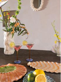 Półmisek Shellegance, Kamionka glazurowana, Złamana biel, pomarańczowy, jasny różowy, S 35 x G 19 cm