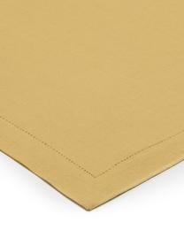 Nappe faite main avec surjet décoratif Indi, Jaune