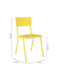 Silla Back to School, Patas: metal, pintado en polvo, Amarillo, An 43 x F 49 cm