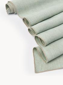 Camino de mesa de lino Audra, 100% lino, Verde salvia, An 46 x L 147 cm