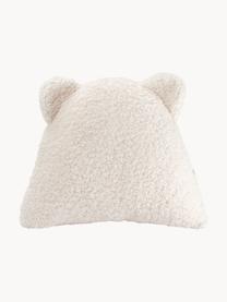 Plyšový mazlicí polštář Bear, Tlumeně bílá, Š 40 cm, D 37 cm