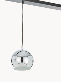 Lámpara de techo grande Ball, Anclaje: metal pintado, Cable: cubierto en tela, Plateado, An 100 x Al 18 cm