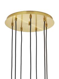Cluster hanglamp Arvo, Lampenkap: gecoat metaal, Goudkleurig, Ø 38 x H 3 cm