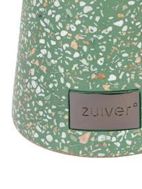 Ronde tuin bijzettafel Victoria van terrazzo in groen, Groen, Ø 41 x H 47 cm