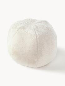 Cuscino decorativo rotondo in ecopelliccia Ginny, Rivestimento: pelliccia sintetica (100%, Bianco latte, Ø 33 cm