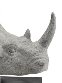 Buchstützen Rhino, 2-tlg., Polyresin, Grau, Schwarz, B 33 x H 20 cm