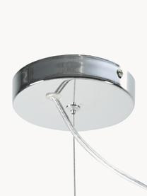 Závesná lampa zo sklenených guľôčok Explosion, Odtiene striebornej, Ø 65 cm