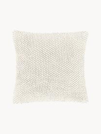 Poszewka na poduszkę Indi, 100% bawełna z certyfikatem BCI, Złamana biel, S 45 x D 45 cm