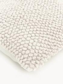 Housse de coussin 45x45 blanc cassé Indi, 100 % coton bio, certifié BCI, Blanc cassé, larg. 45 x long. 45 cm