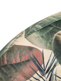 Sedia imbottita Hojas, Rivestimento: 100% poliestere, Struttura: legno, Gambe: metallo, Color crema, multicolore, Larg. 49 x Prof. 50 cm